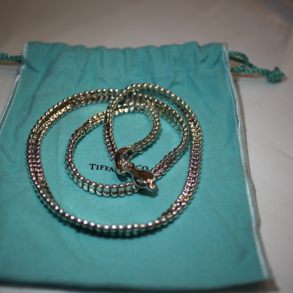 Vintage Tiffany Sterling Silver Snake Belt